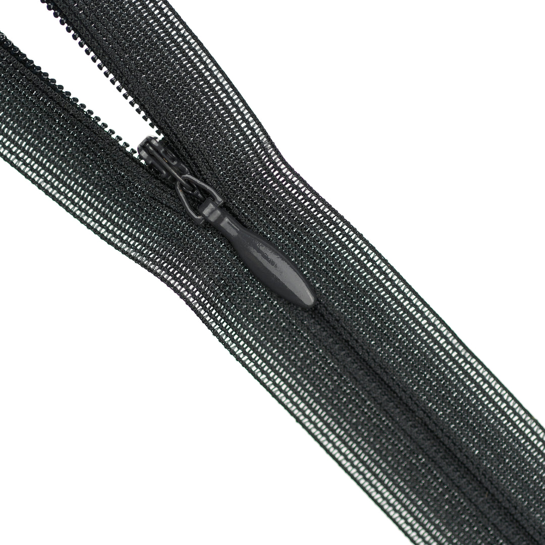 YKK INVISIBLE MESH ZIP COL 156 CHARCOAL