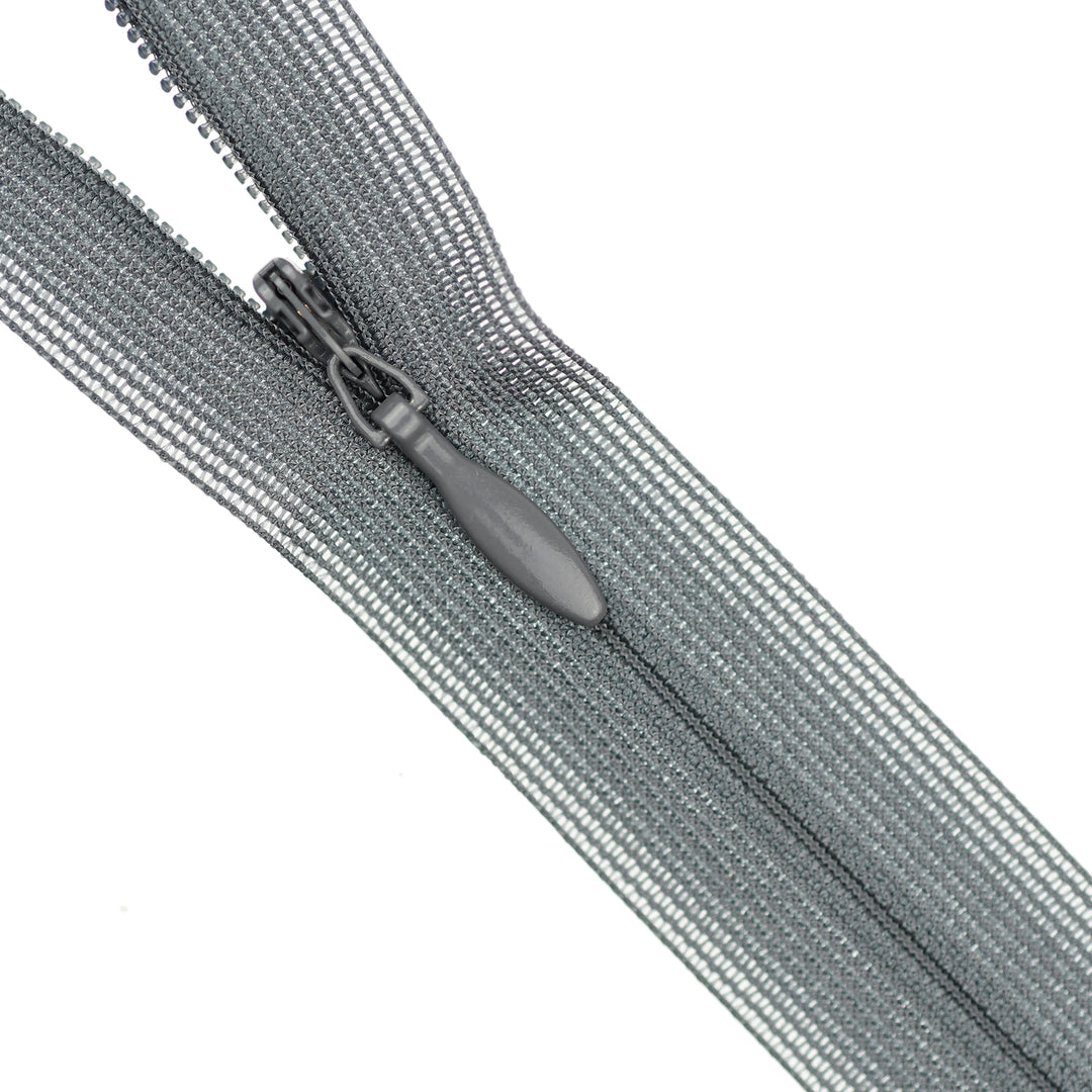 YKK INVISIBLE MESH ZIP COL 183 DEEP GREY