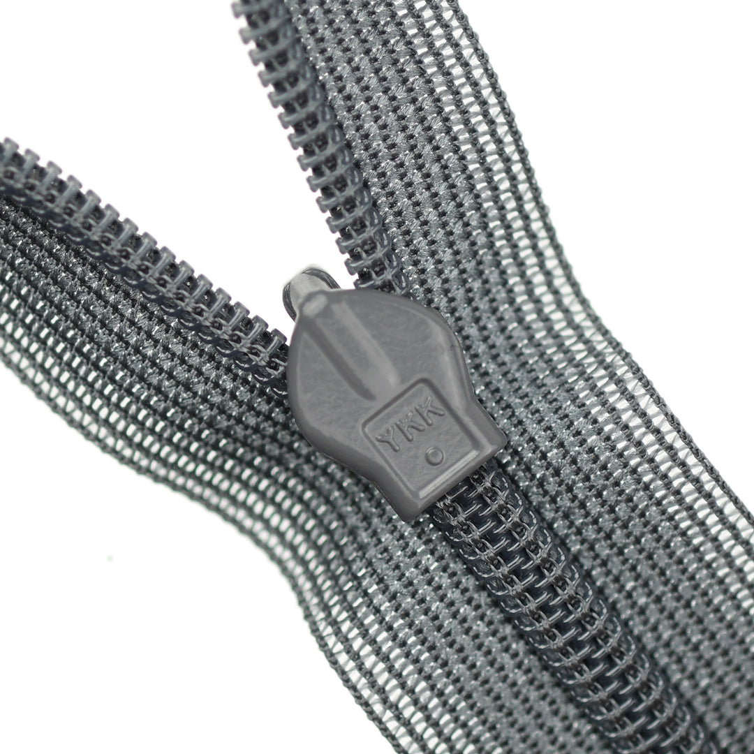 YKK INVISIBLE MESH ZIP COL 183 DEEP GREY