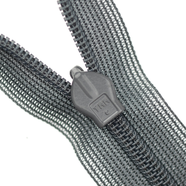 YKK INVISIBLE MESH ZIP COL 183 DEEP GREY