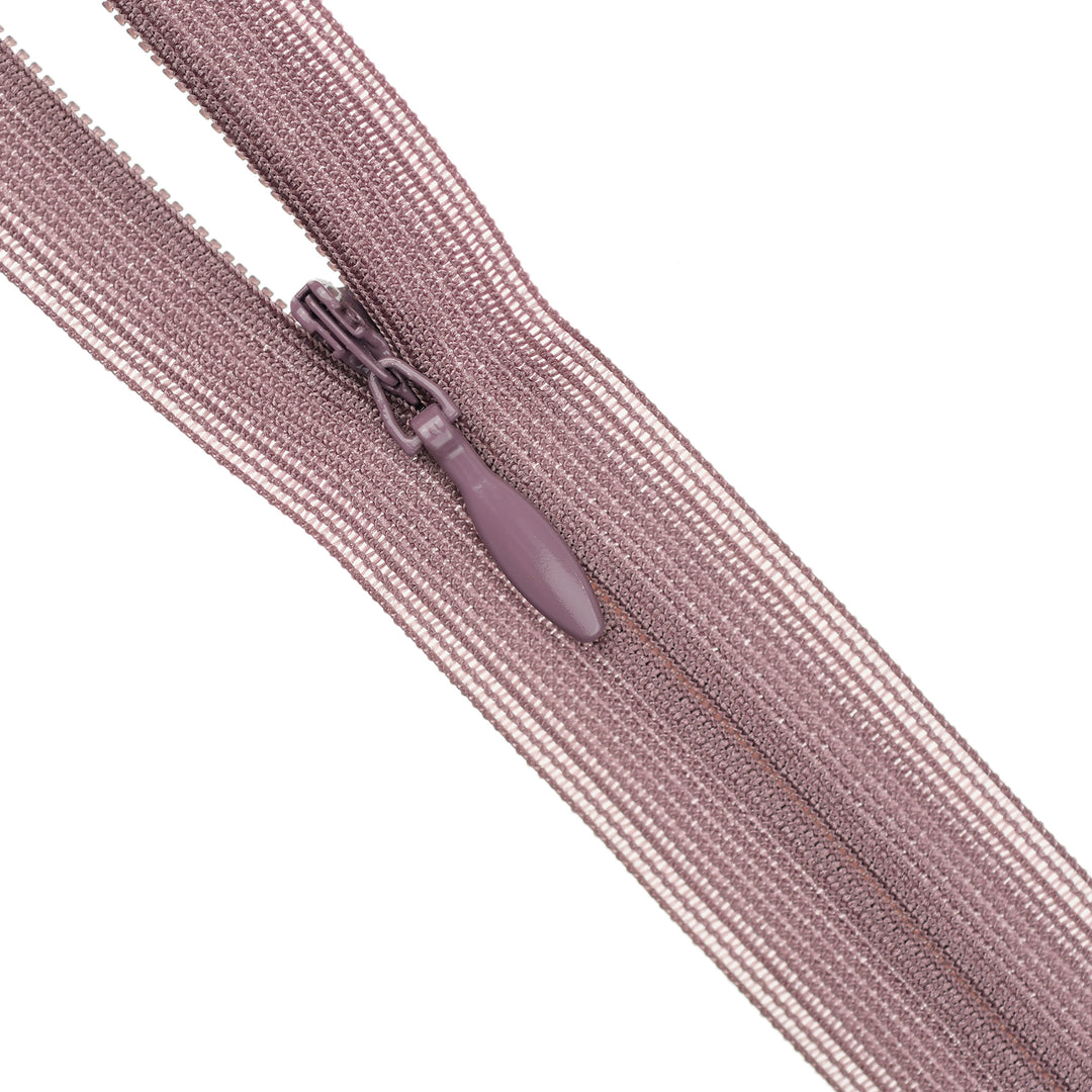 YKK INVISIBLE MESH ZIP COL 206 DUSTY VIOLET