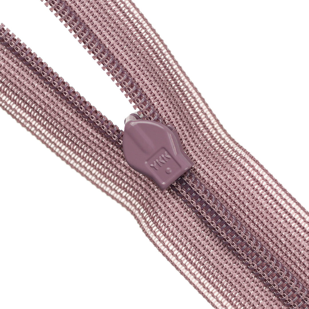 YKK INVISIBLE MESH ZIP COL 206 DUSTY VIOLET