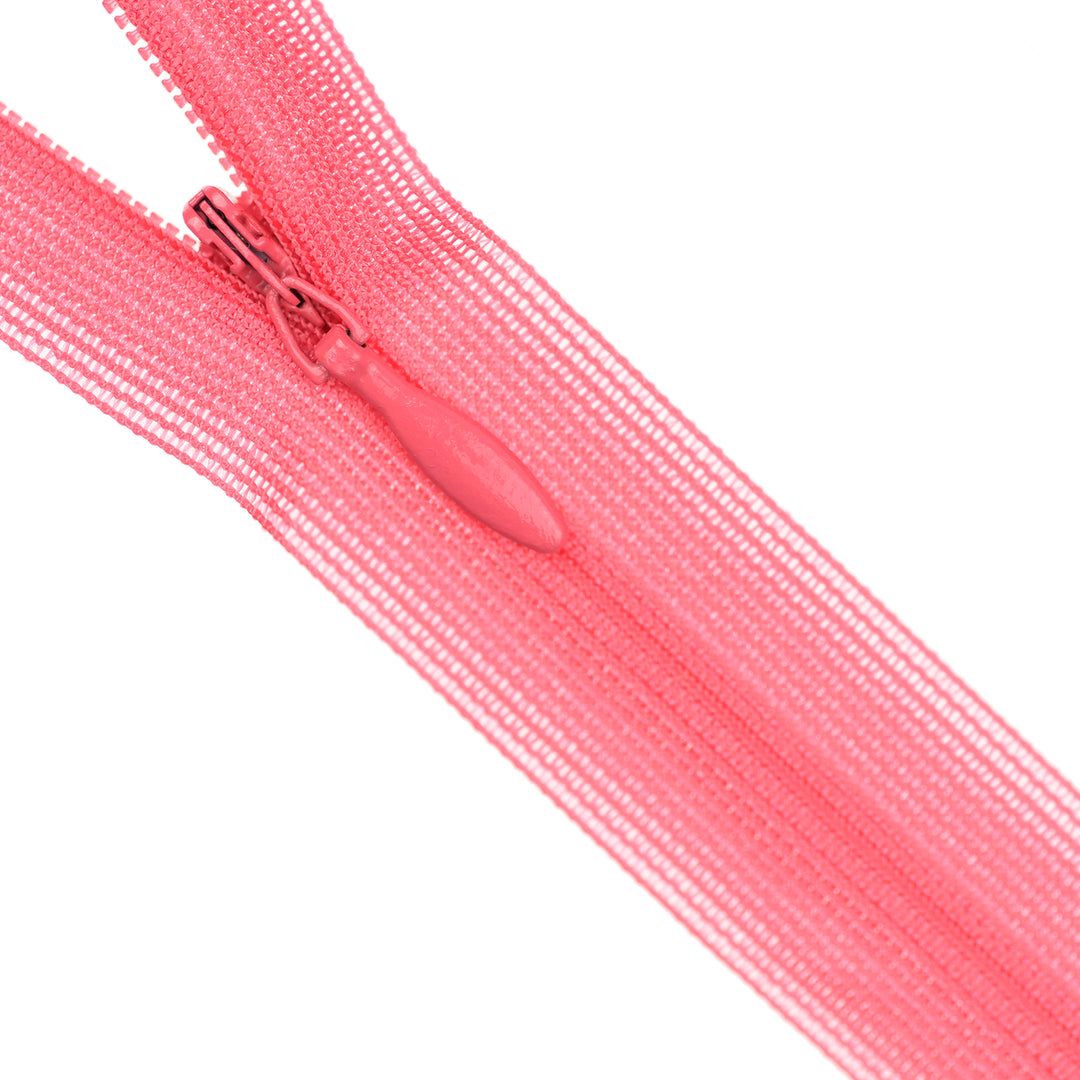YKK INVISIBLE MESH ZIP COL 341 SHOCKING PINK