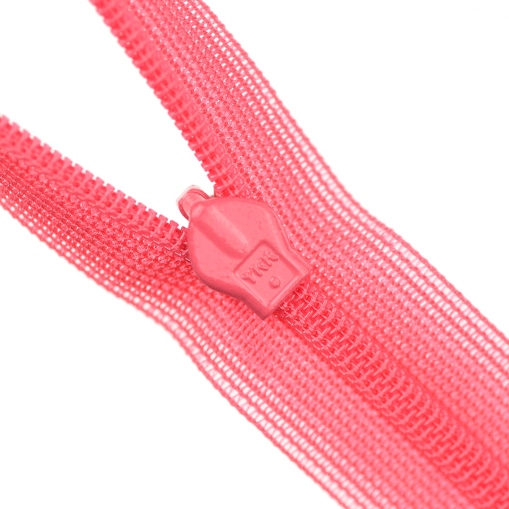 YKK INVISIBLE MESH ZIP COL 341 SHOCKING PINK