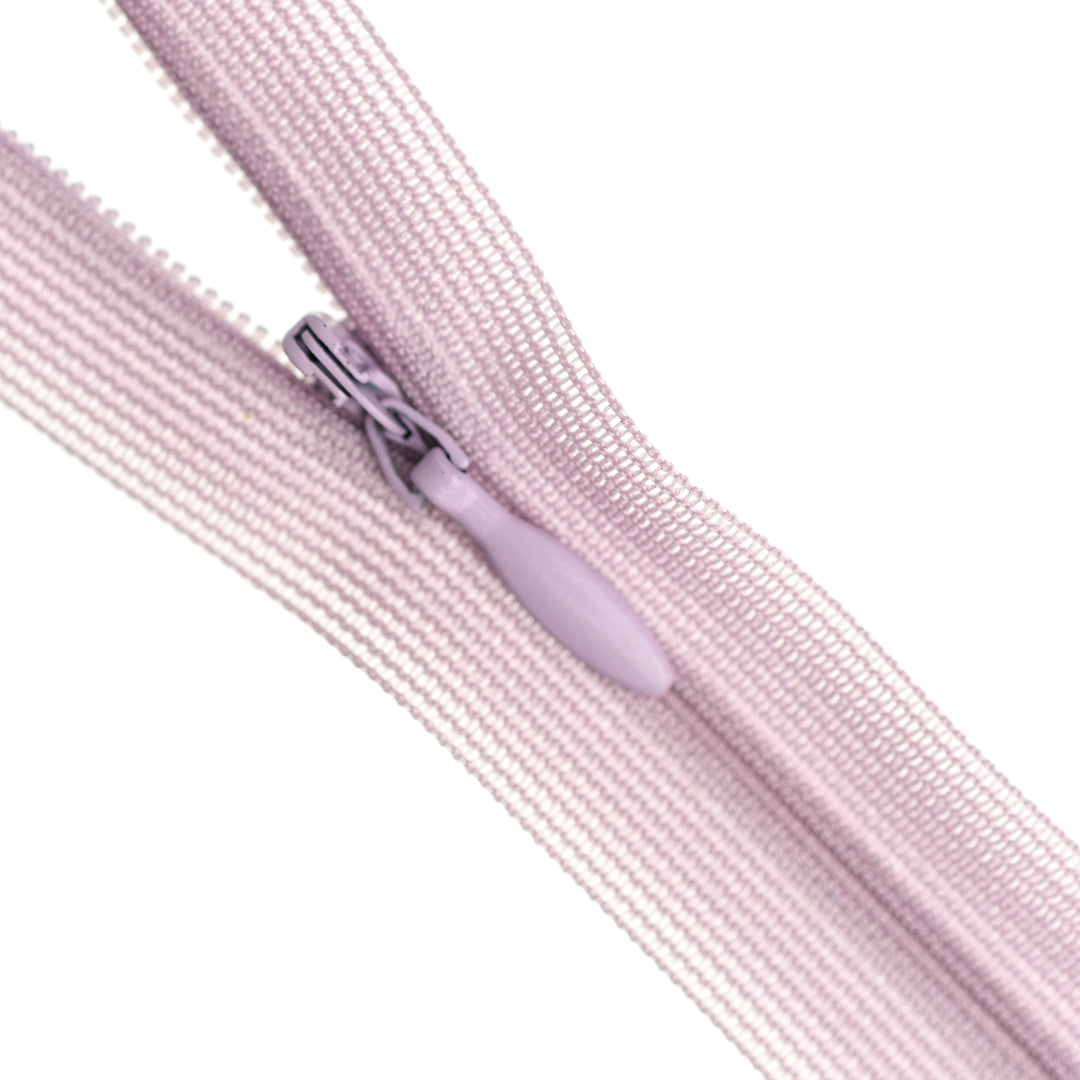 YKK INVISIBLE MESH ZIP COL 378 MAUVE