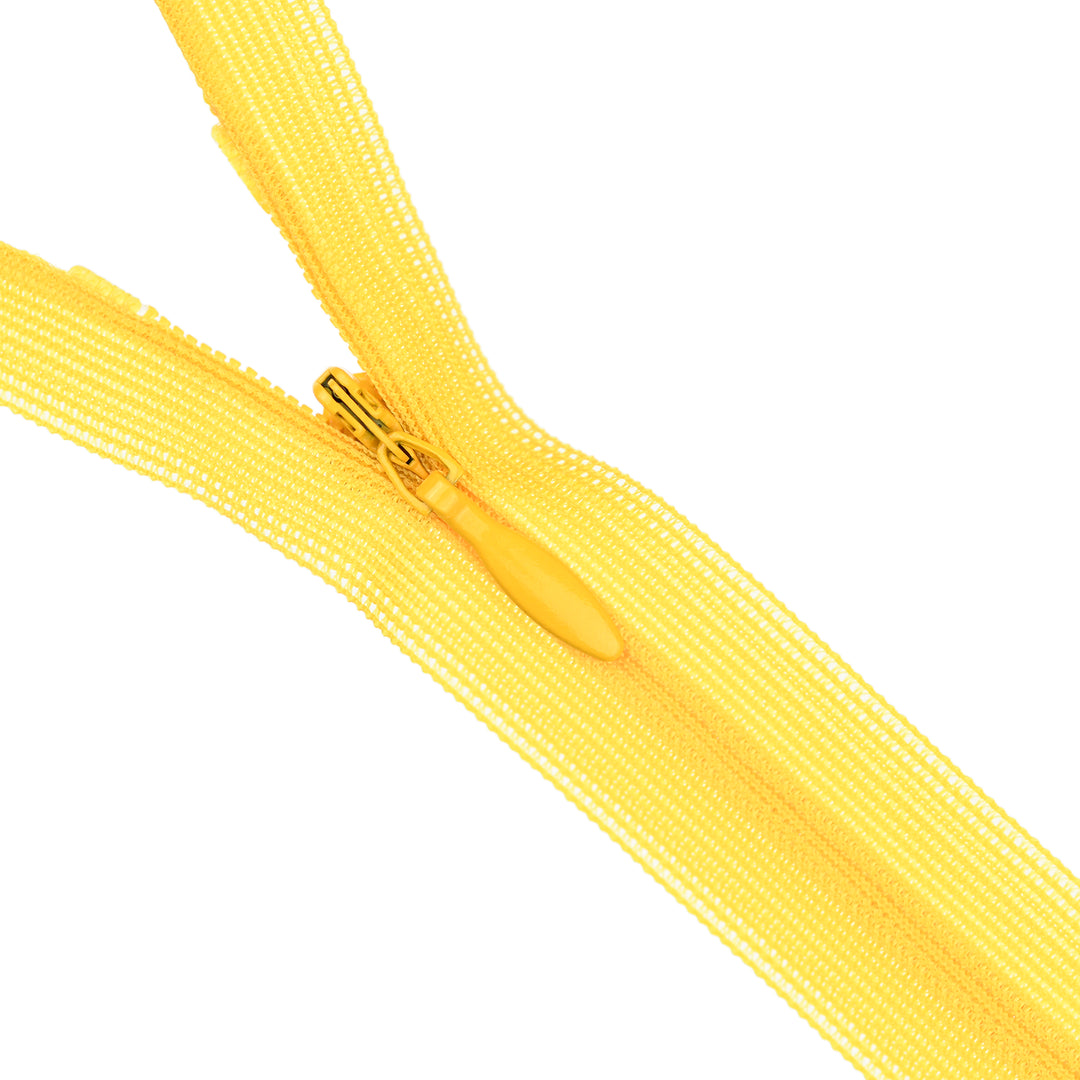 YKK INVISIBLE MESH ZIP COL 506 YELLOW ORANGE