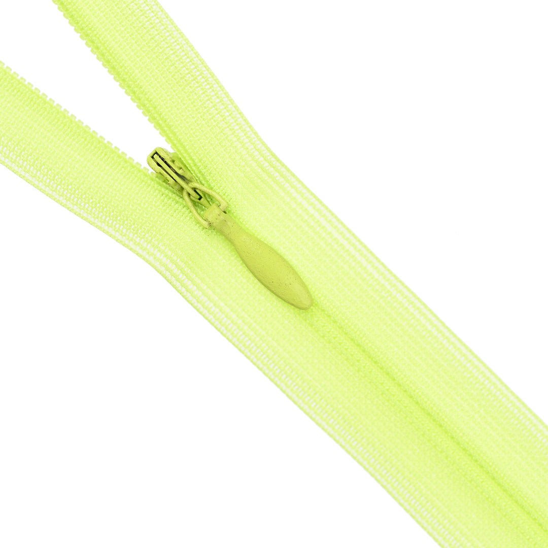 YKK INVISIBLE MESH ZIP COL 804 NEON GREEN