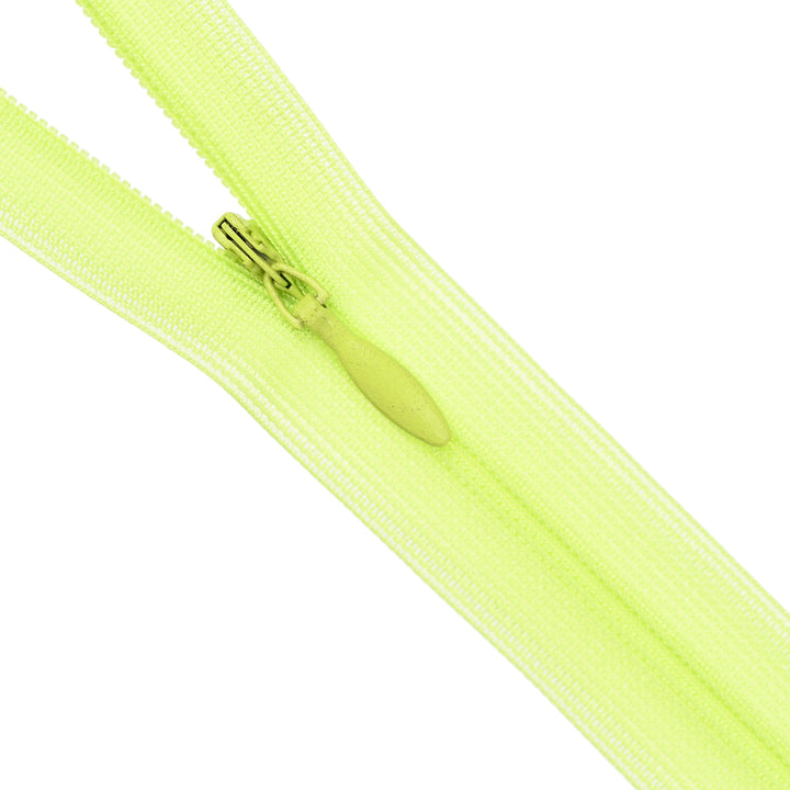 YKK INVISIBLE MESH ZIP COL 804 NEON GREEN