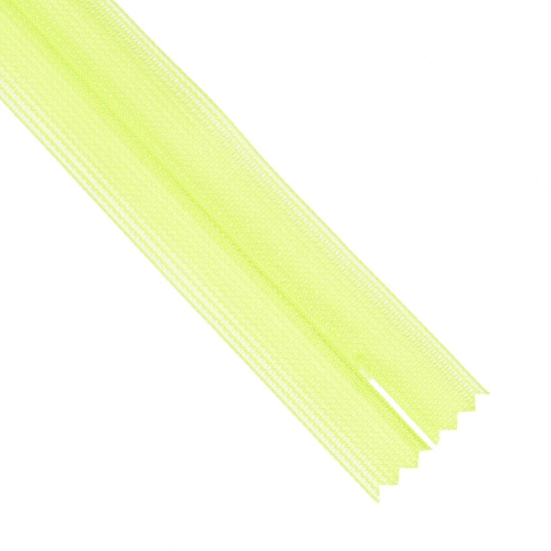 YKK INVISIBLE MESH ZIP COL 804 NEON GREEN
