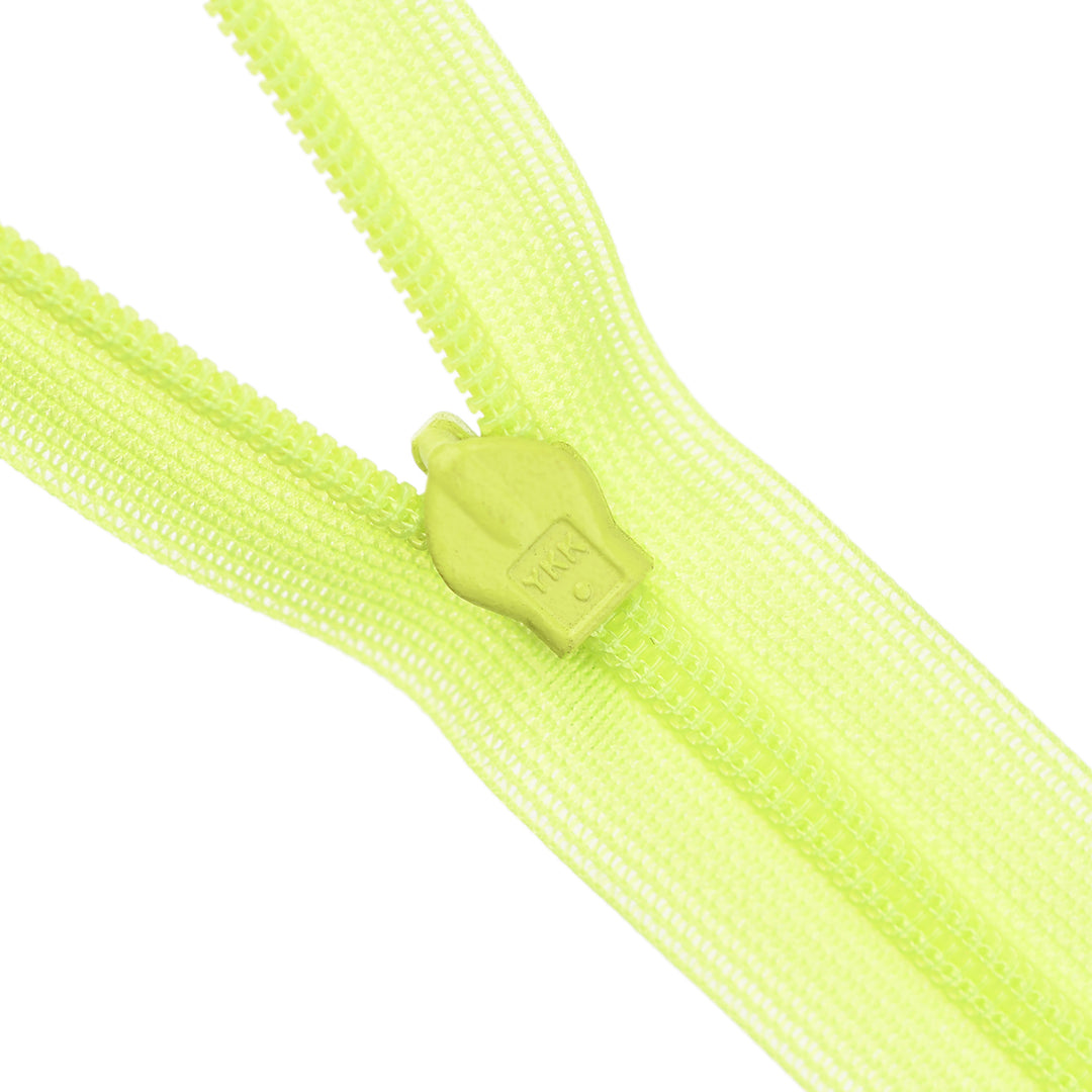 YKK INVISIBLE MESH ZIP COL 804 NEON GREEN