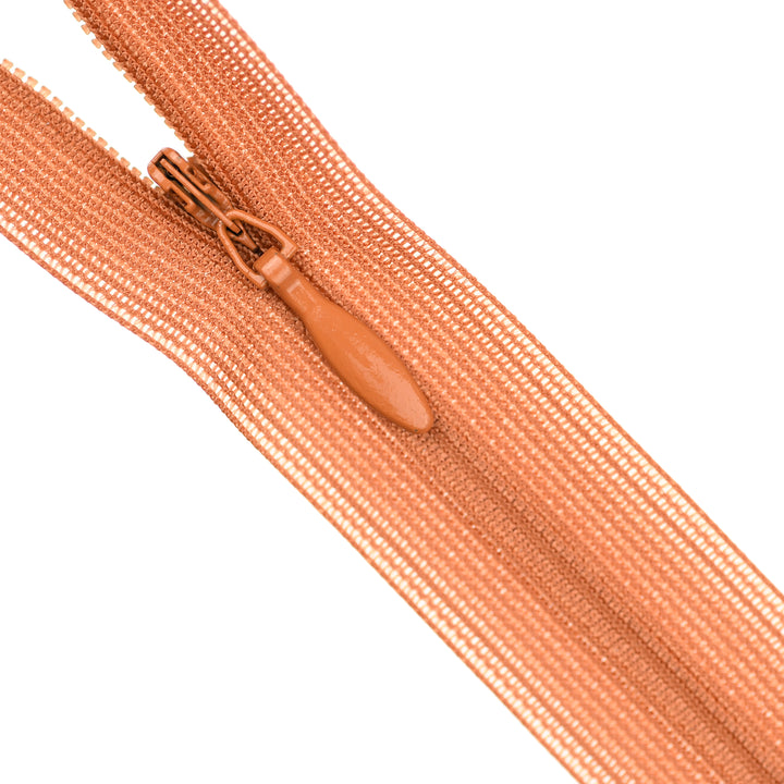 YKK INVISIBLE MESH ZIP COL 808 COPPER RUST