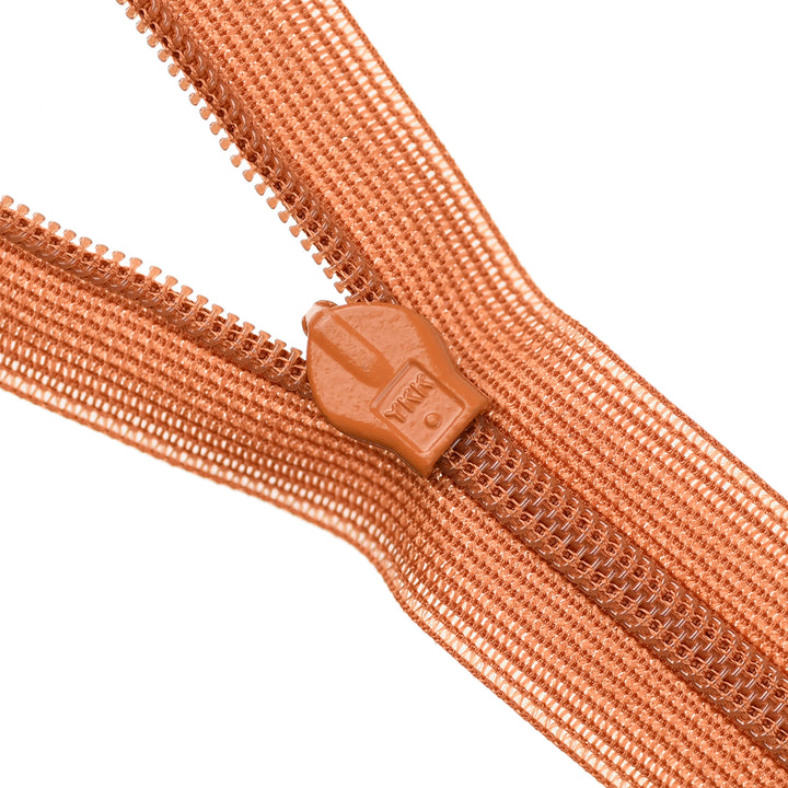 YKK INVISIBLE MESH ZIP COL 808 COPPER RUST