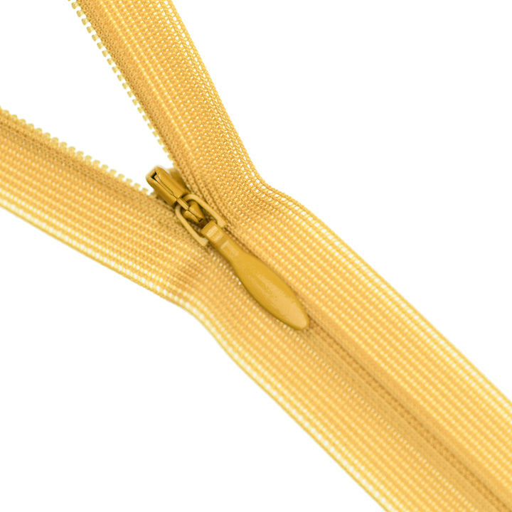 YKK INVISIBLE MESH ZIP COL 828 MUSTARD