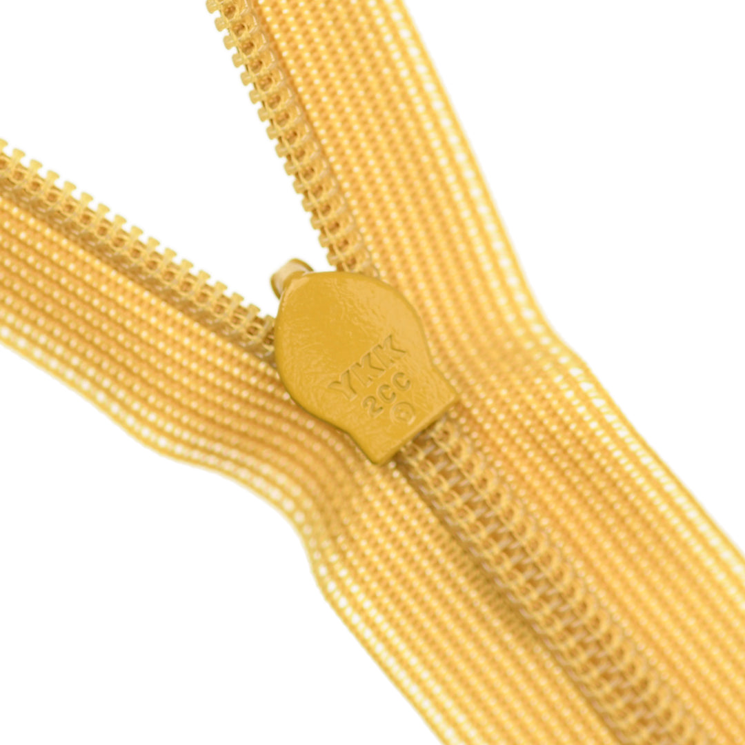 YKK INVISIBLE MESH ZIP COL 828 MUSTARD