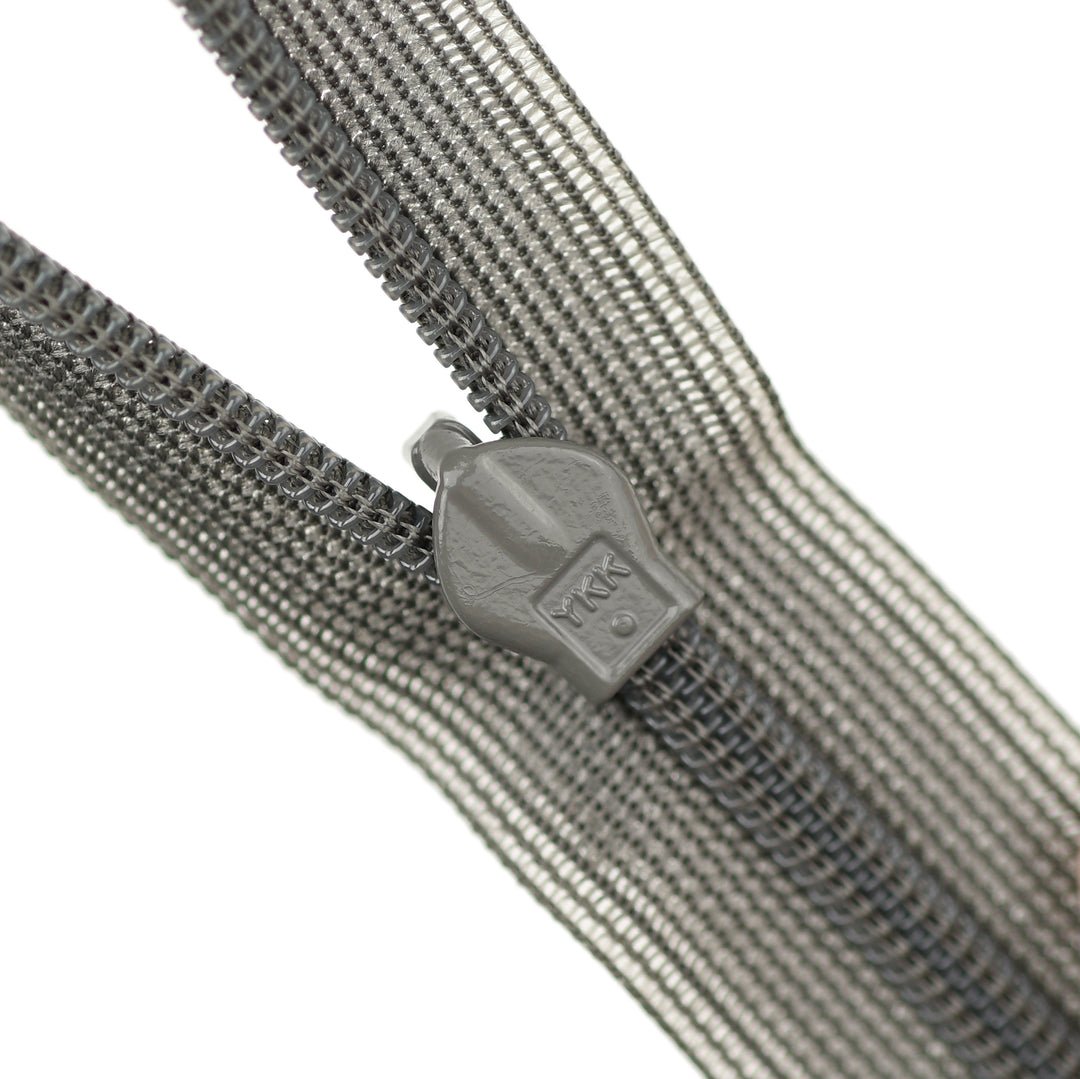 YKK INVISIBLE MESH ZIP COL 860 ELEPHANT GREY