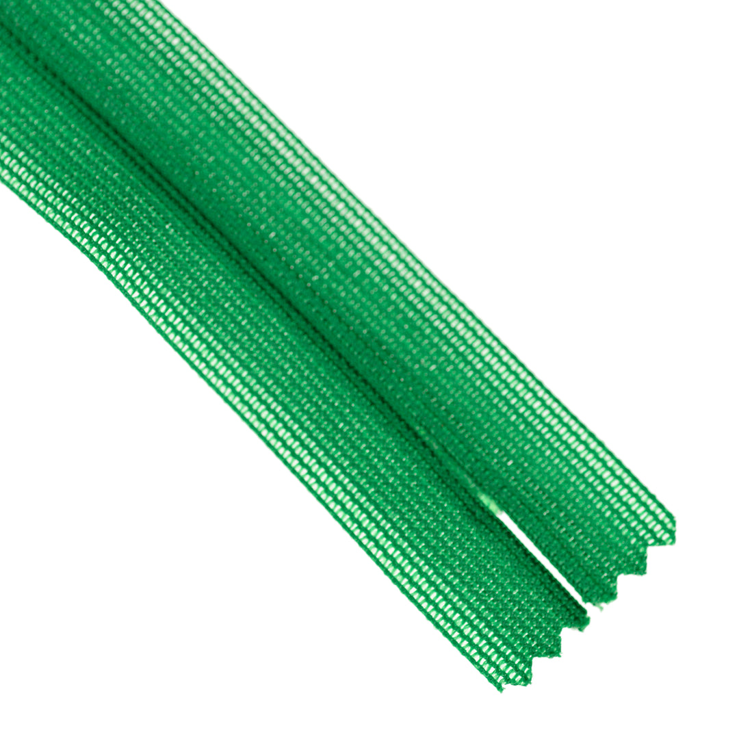 YKK INVISIBLE MESH ZIP COL 876 BRIGHT EMERALD