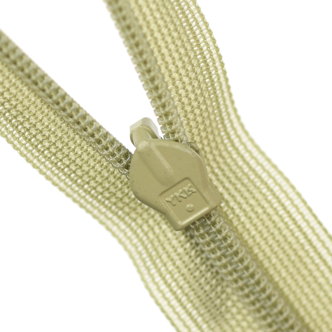 YKK INVISIBLE MESH ZIP COL 882 LIGHT KHAKI