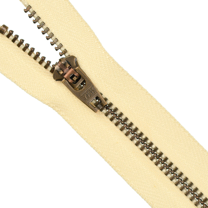 YKK JEAN ZIP NO.4.5 ANTIQUE GOLD COL 551 WHEAT