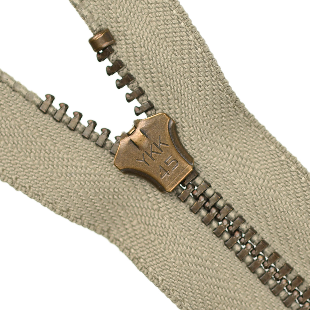 YKK JEAN ZIP NO.4.5 ANTIQUE GOLD COL 561 SAGEBRUSH