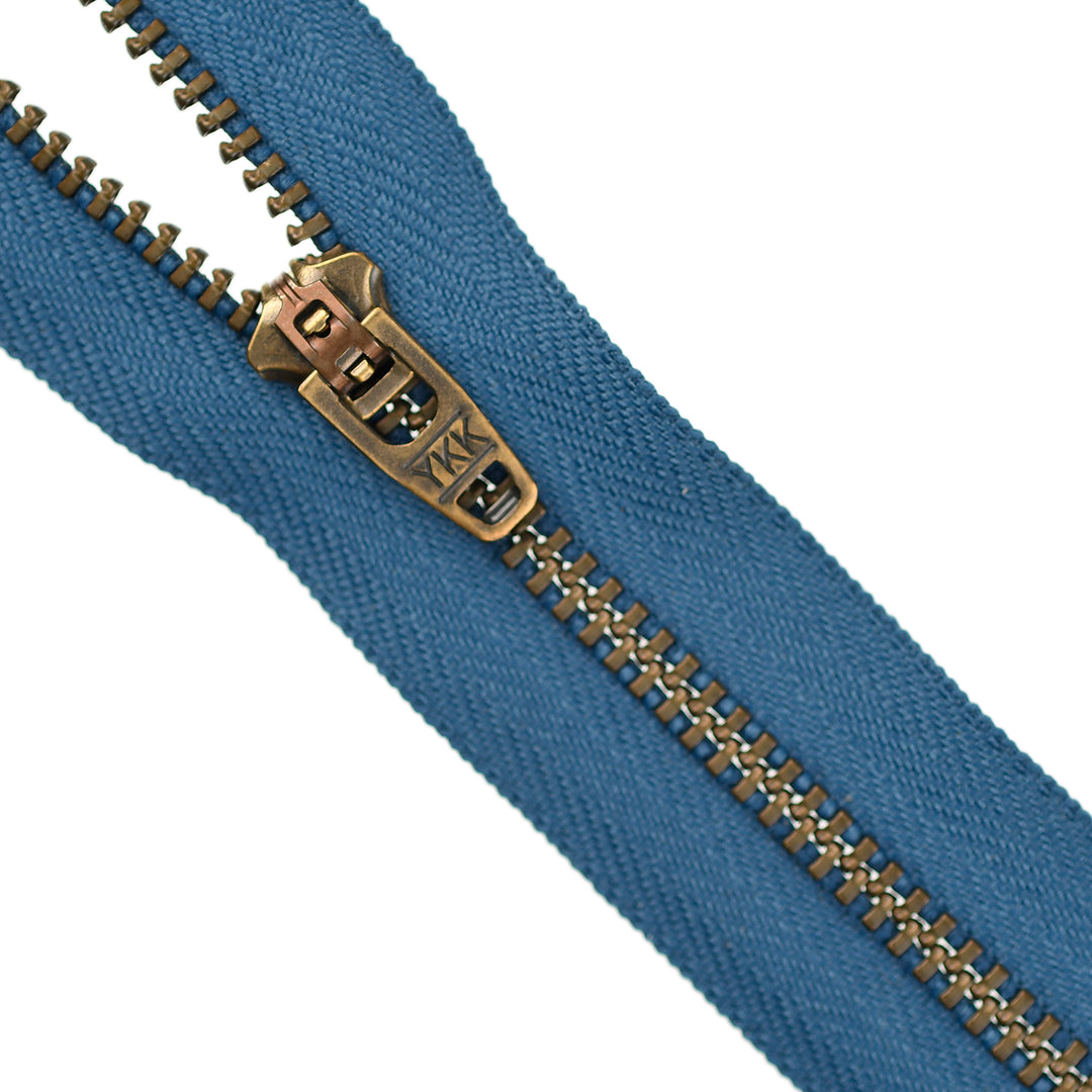 YKK JEAN ZIP NO.4.5 ANTIQUE GOLD COL 839 DENIM