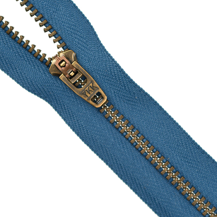 YKK JEAN ZIP NO.4.5 ANTIQUE GOLD COL 839 DENIM