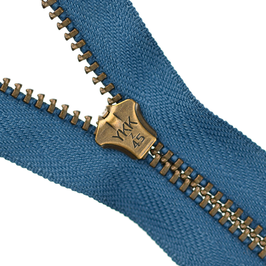 YKK JEAN ZIP NO.4.5 ANTIQUE GOLD COL 839 DENIM