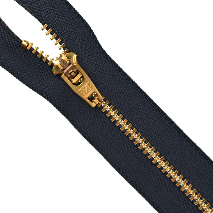 YKK JEAN ZIP NO.4.5 GOLD COL 233 DARK NAVY