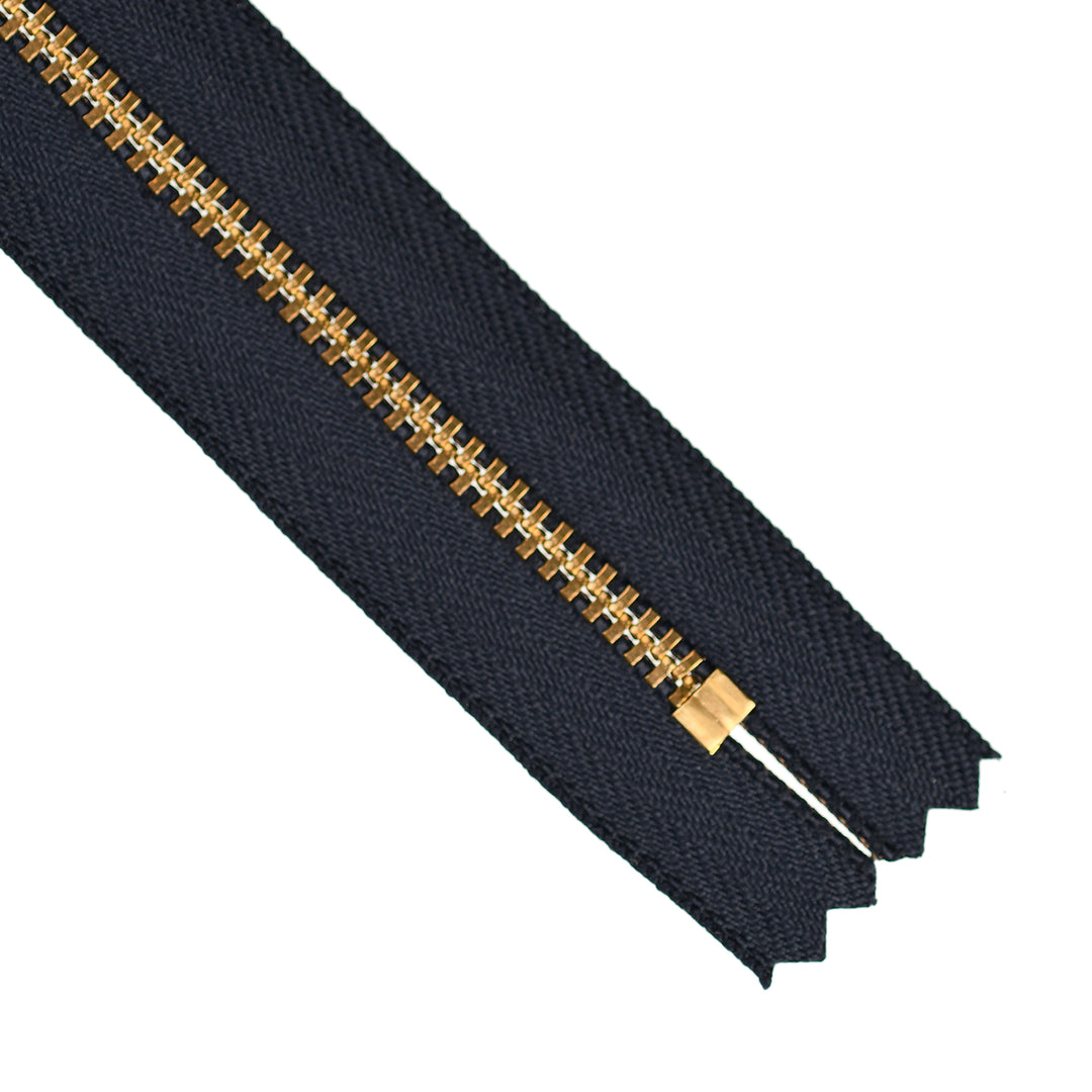 YKK JEAN ZIP NO.4.5 GOLD COL 233 DARK NAVY