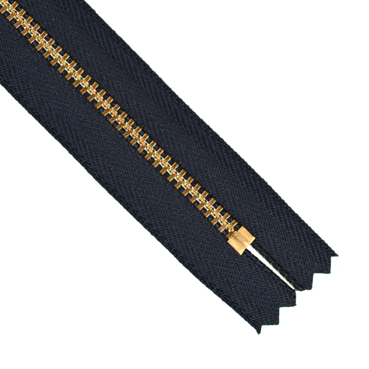 YKK JEAN ZIP NO.4.5 GOLD COL 233 DARK NAVY