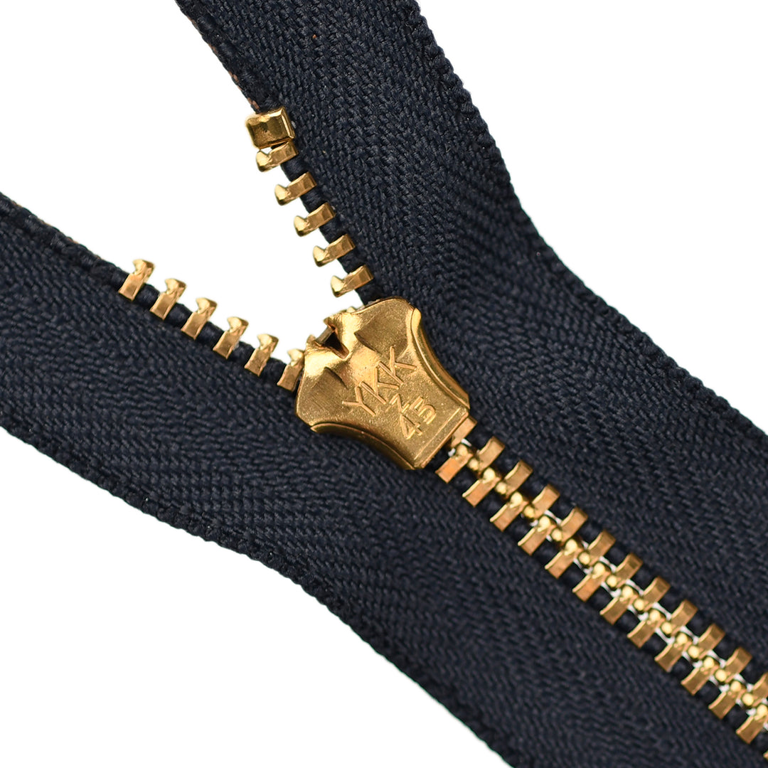 YKK JEAN ZIP NO.4.5 GOLD COL 233 DARK NAVY