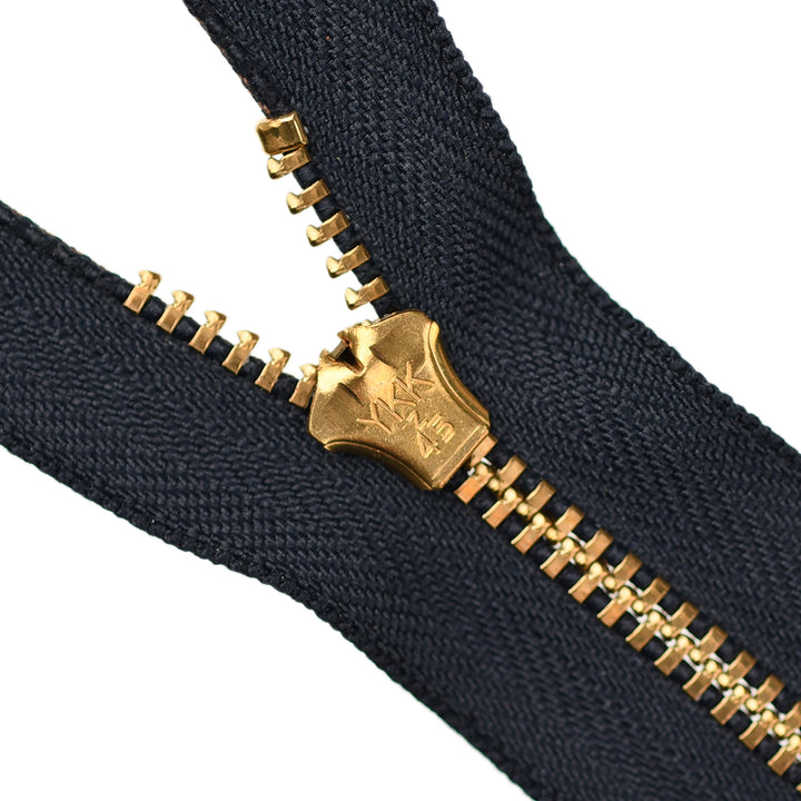 YKK JEAN ZIP NO.4.5 GOLD COL 233 DARK NAVY