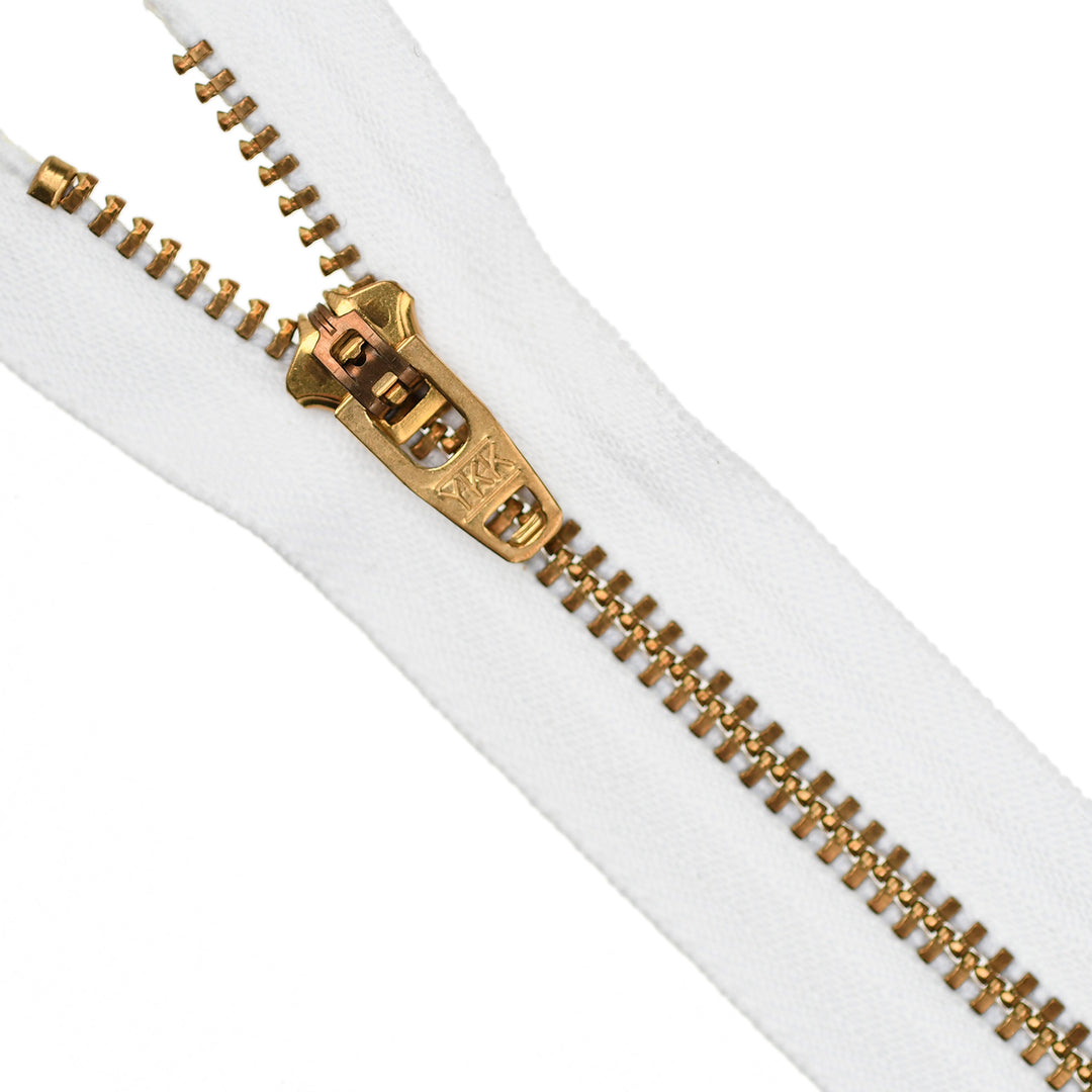 YKK JEAN ZIP NO.4.5 GOLD COL 501 WHITE