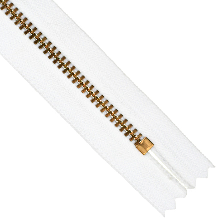 YKK JEAN ZIP NO.4.5 GOLD COL 501 WHITE