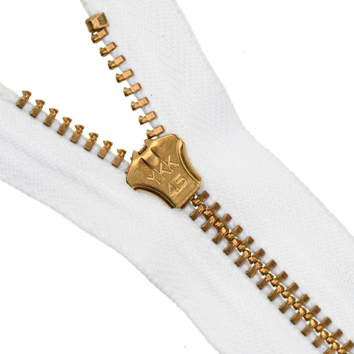 YKK JEAN ZIP NO.4.5 GOLD COL 501 WHITE