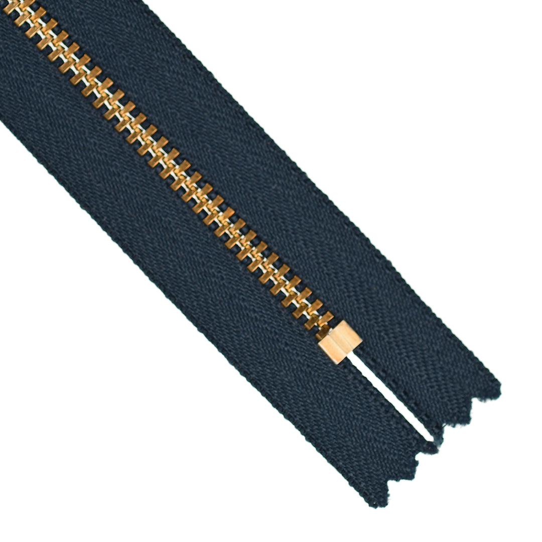 YKK JEAN ZIP NO.4.5 GOLD COL 560 NAVY