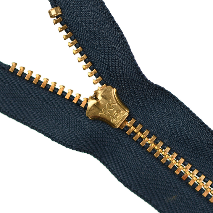YKK JEAN ZIP NO.4.5 GOLD COL 560 NAVY