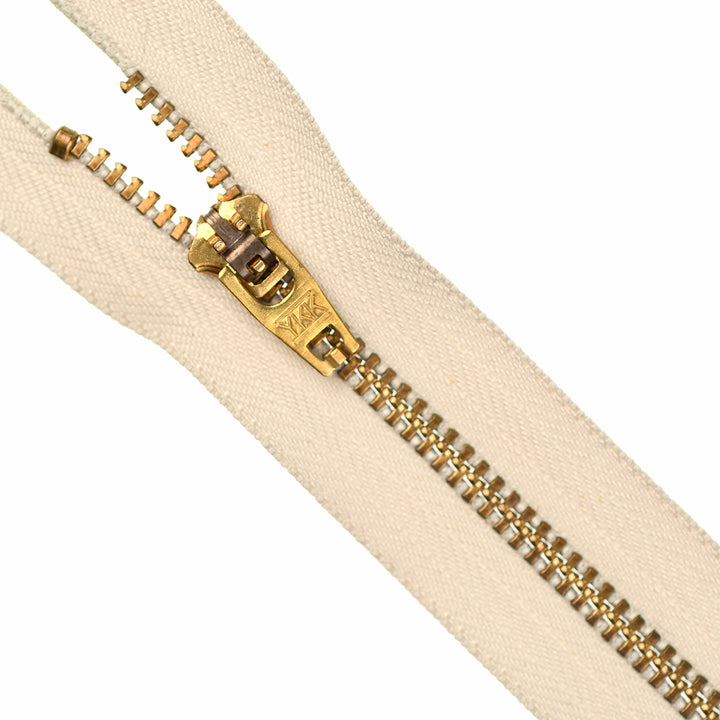 YKK JEAN ZIP NO.4.5 GOLD COL 572 OATMEAL