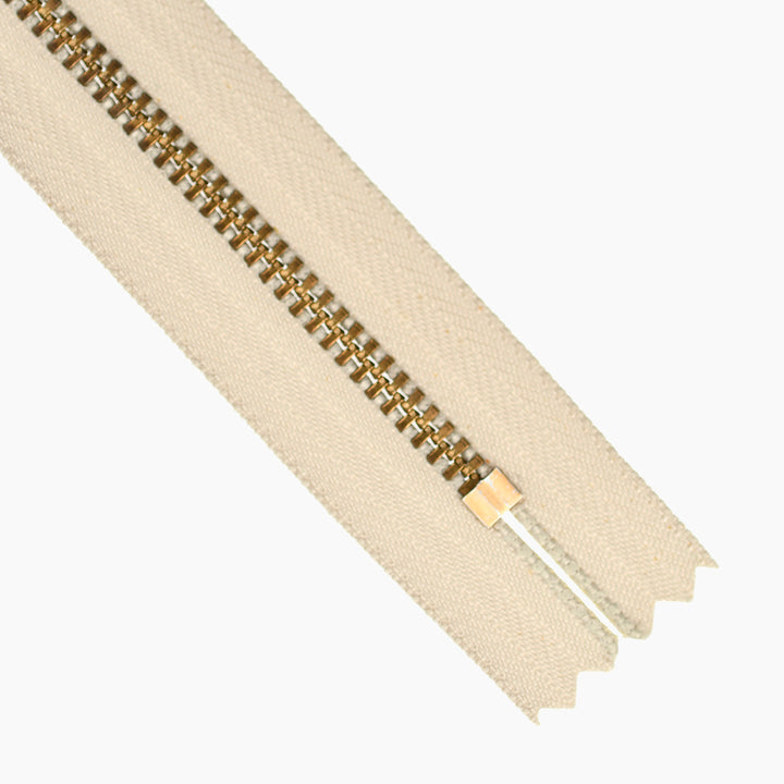 YKK JEAN ZIP NO.4.5 GOLD COL 572 OATMEAL