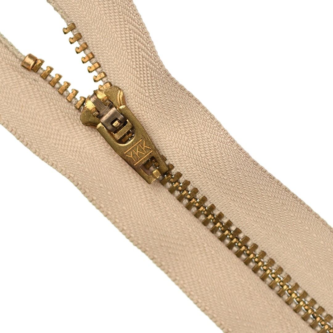 YKK JEAN ZIP NO.4.5 GOLD COL 573 BEIGE