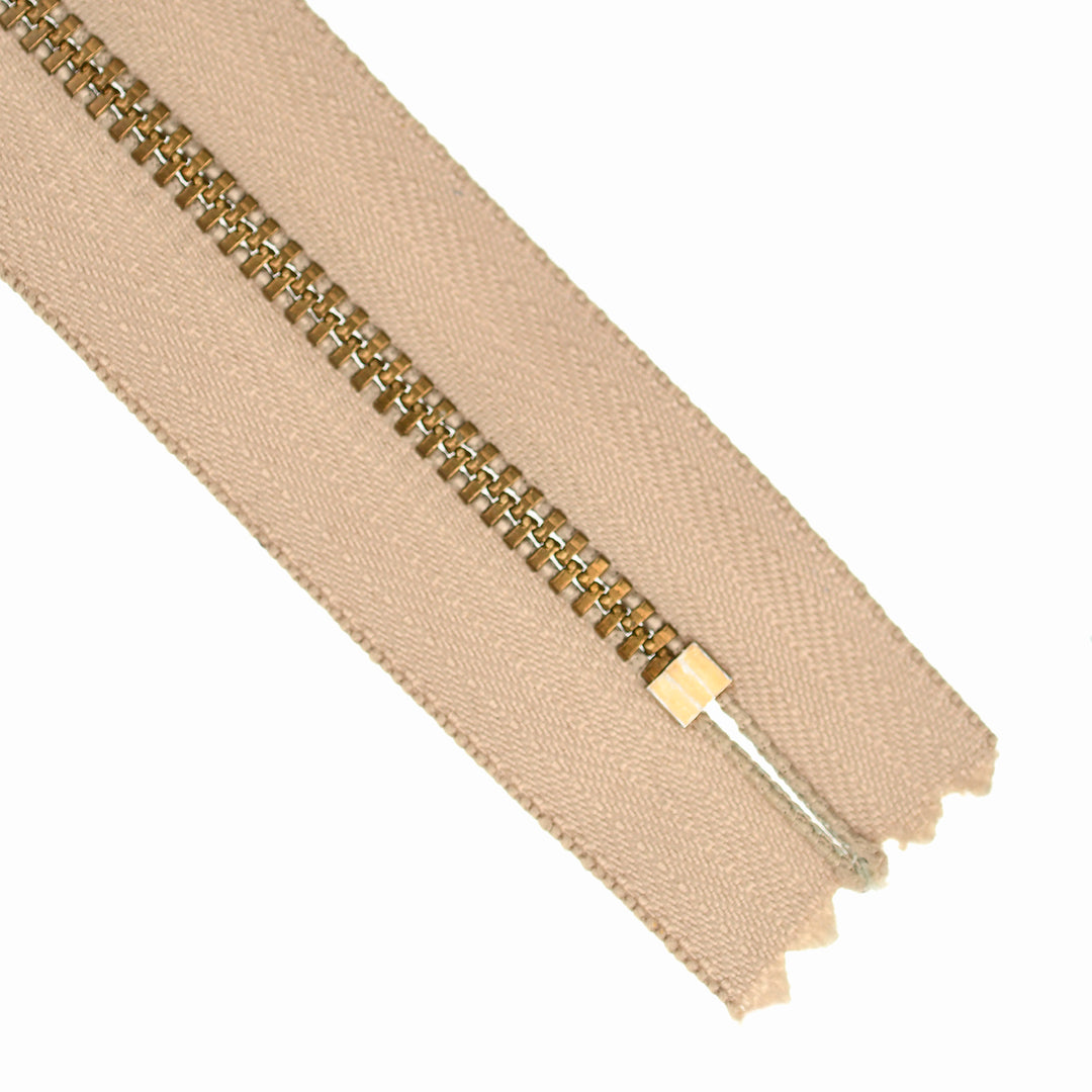 YKK JEAN ZIP NO.4.5 GOLD COL 573 BEIGE