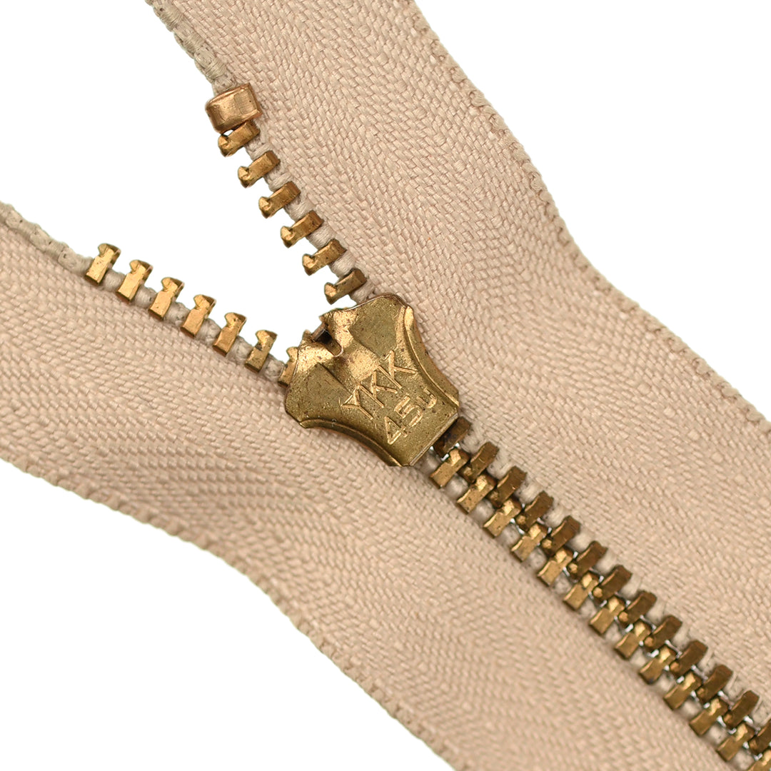 YKK JEAN ZIP NO.4.5 GOLD COL 573 BEIGE