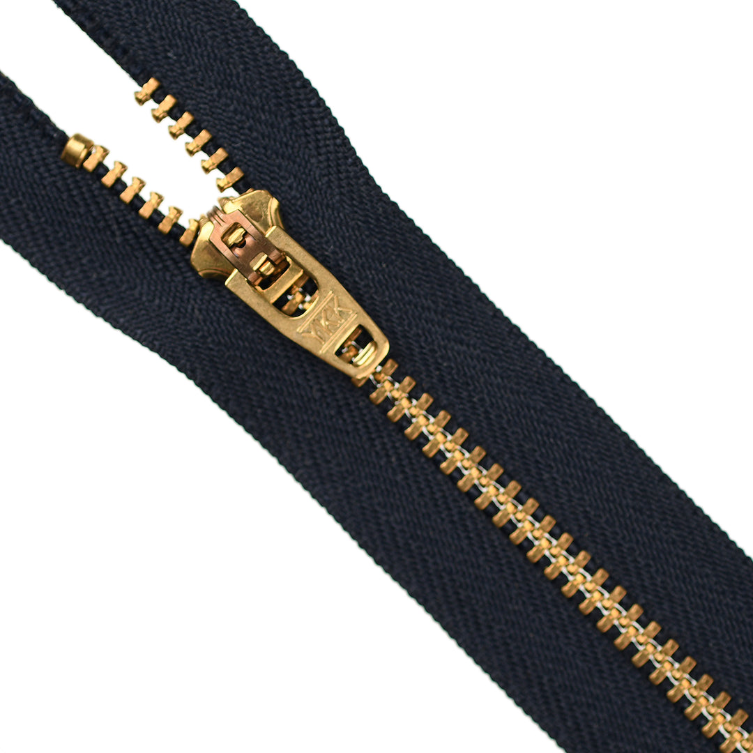 YKK JEAN ZIP NO.4.5 GOLD COL 580 BLACK