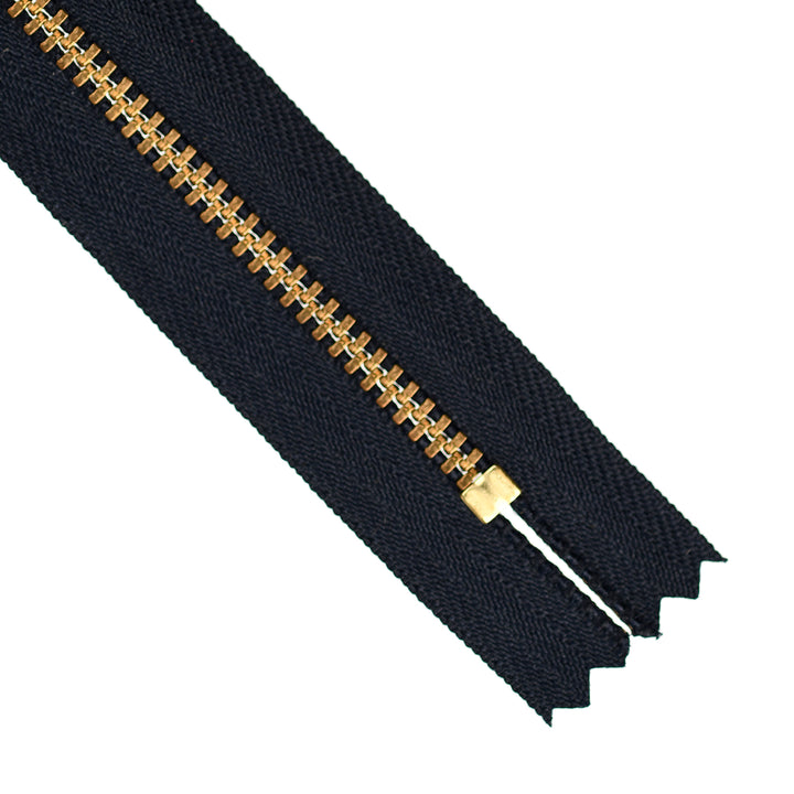 YKK JEAN ZIP NO.4.5 GOLD COL 580 BLACK