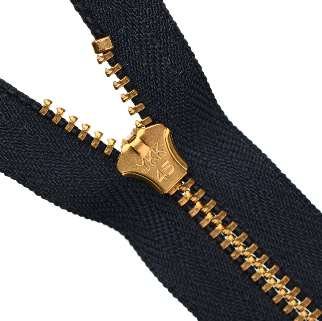 YKK JEAN ZIP NO.4.5 GOLD COL 580 BLACK