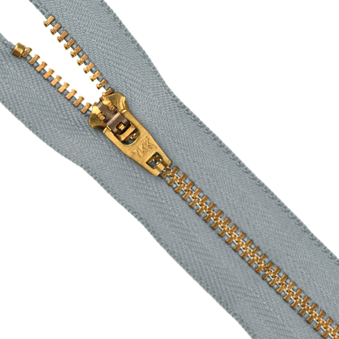 YKK JEAN ZIP NO.4.5 GOLD COL 913 DOLPHIN GREY