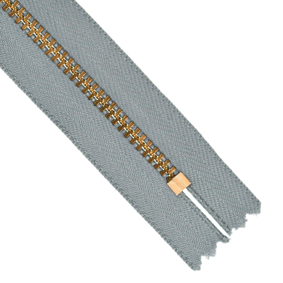 YKK JEAN ZIP NO.4.5 GOLD COL 913 DOLPHIN GREY