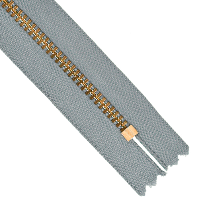 YKK JEAN ZIP NO.4.5 GOLD COL 913 DOLPHIN GREY