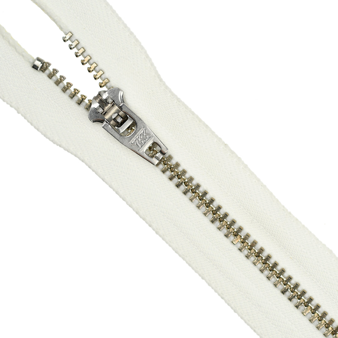 YKK JEAN ZIP NO.4.5 NICKEL COL 030 LIGHT IVORY/ OFF-WHITE
