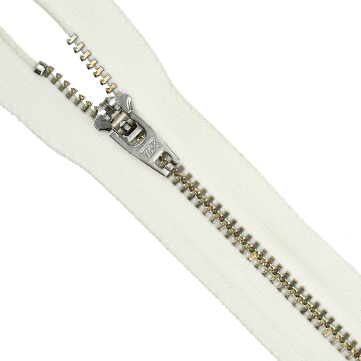 YKK JEAN ZIP NO.4.5 NICKEL COL 030 LIGHT IVORY/ OFF-WHITE