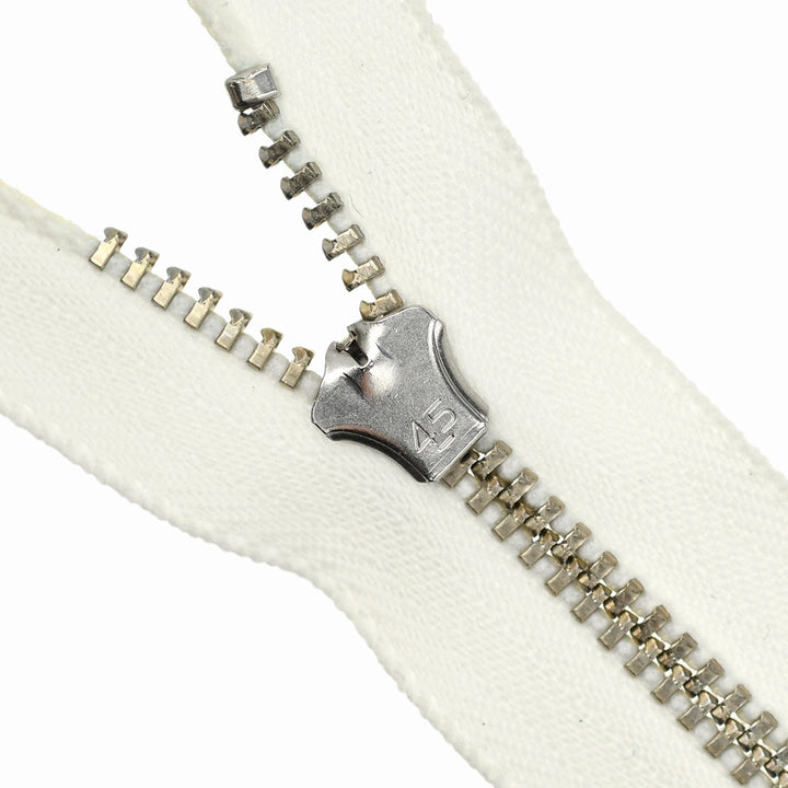 YKK JEAN ZIP NO.4.5 NICKEL COL 030 LIGHT IVORY/ OFF-WHITE